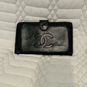 CHANEL Black Leather Wallet